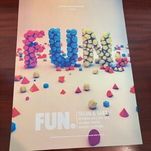 2013 Fun Concert Poster - Jack Antonoff Tegan and Sara